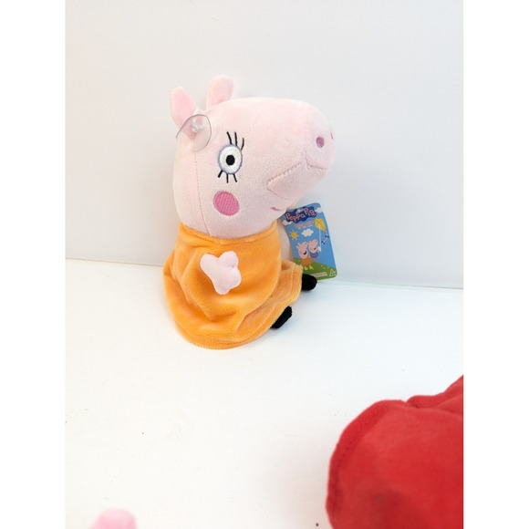 Peppa Pig Plush Toys Set 3 Characters George Suzy Rebecca Lamb Daddy Pig - Picture 8 of 9